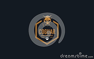 The image of a coguar or panter. Vector Illustration